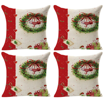 

Tailored 4PCS Linen Square Throw Flax Pillow Case Decorative Cushion Pillow Cover