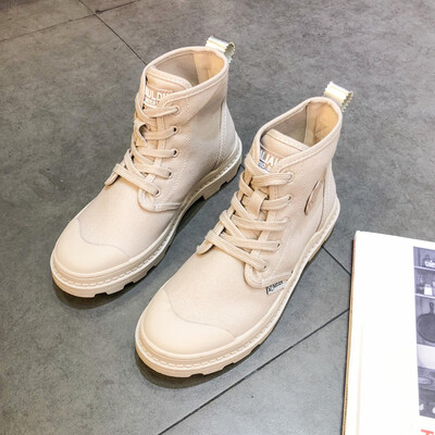 

Candy color high-heeled canvas shoes womens short boots spring&autumn single boots Korean version of the horse Dings boo