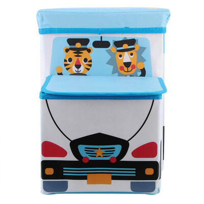 

Greensen Multifunctional Cartoon Car Shape Folding Storage Stool Box for Home SchoolStorage Stool Storage Box