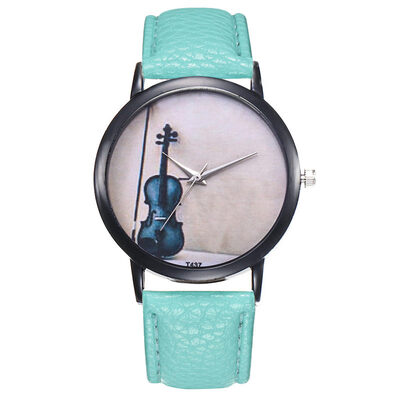 

Womens Watches Bayan Kol Saaty Fashion Simple Violin Pattern Watch Reloj De Mujer Montre Femme Acier Inoxydable