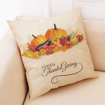 

Tailored Thanksgiving Gifts Pillowcase Happy Fall Pillow Cover Home Decoration 18x18Inch