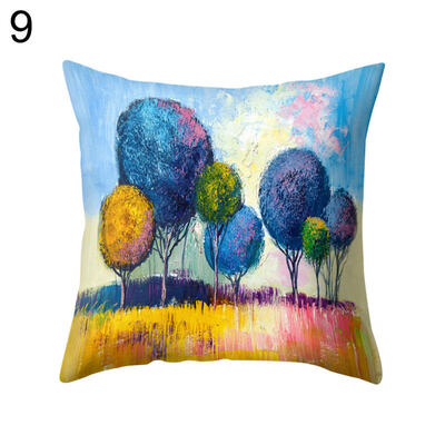 

Multi-Color Tree Printed Square Throw Pillow Case Cushion Cover Bedding Articles