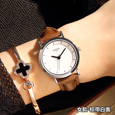 

Fashion casual Korean female students waterproof simple trend belt men&women quartz watch couple watches