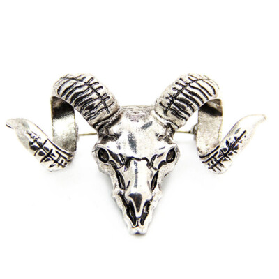 

Goat Head Metal Brooch Pin Unisex Antique Charm Alloy Jewelry