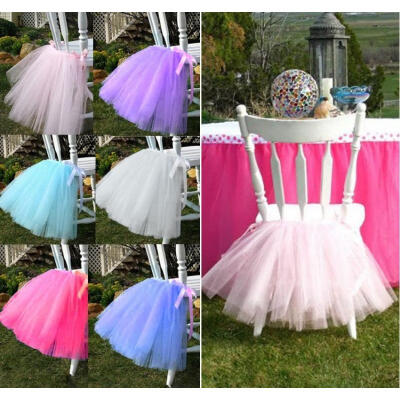 

45cm X 50cm Tulle Tutu Chair Skirt Wedding Party Birthday Baby Shower Home Decoration