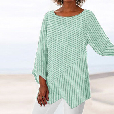 

Starmoon Fashion Women Casual O-Neck Tops Striped Print Long Sleeve T-Shirt Blouse
