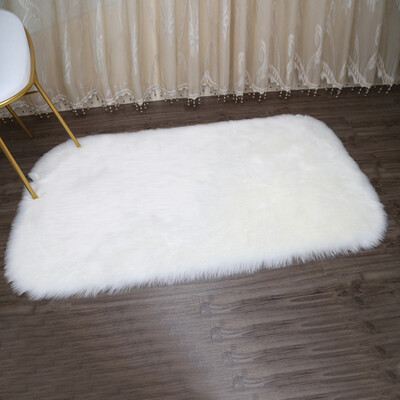 

Toponeto Soft Rug Chair Cover Artificial Sheepskin Wool Warm Hairy Carpet Seat Mats Rug