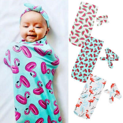 

Adorable Baby Toddler Muslin Wrap Floral Swaddling Swaddle Blanket Sleeping Bag