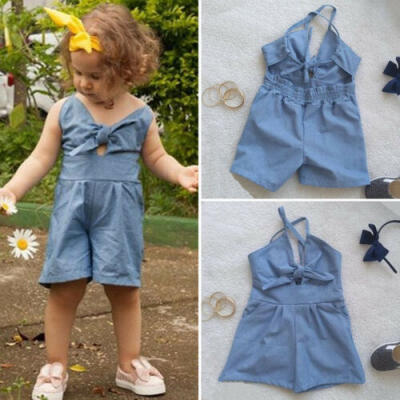 

US STOCK Toddler Kid Baby Girl Romper Bodysuit Sunsuit Summer Outfit Set Clothes