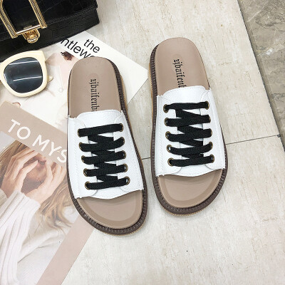 

Slippers Womens Summer Fashion wear 2019 new Korean version of Internet celebrity sandals with thick soles dragging casual bear s