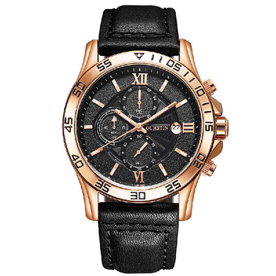 

OCHSTIN Top Luxury Military Style Luminous Quartz Men Watch Genuine Leather Water-Proof Chronograph Casual Wristwatch Masculino Re