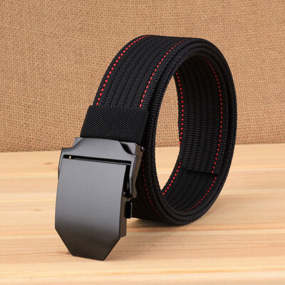 

Fashion Unisex Nylon belt trend Men weaving Nylon Automatic buckle belt high quality Men&Women casual belt