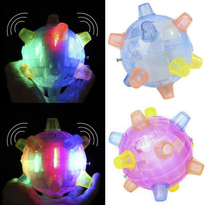 

LED Flashing Light Ball Jumping Joggle Bopper Music Bouncing Vibrating Balls Toy