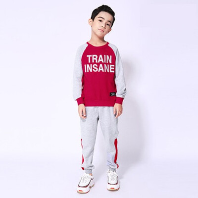 

Childrens clothing boy suit 2018 autumn new childrens cotton sportswear big childrens casual suit