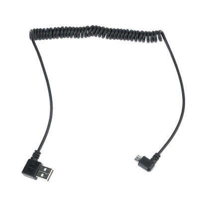 

90 Degree 12m 4Ft USB20 Male to Micro USB Spring Charging Data Cable Wire