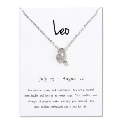 

12 Constellations Necklace Pendant Aries Taurus Gemini Cancer Leo Virgo Libra Scorpio Sagittarius Capricorn Aquarius Pisces