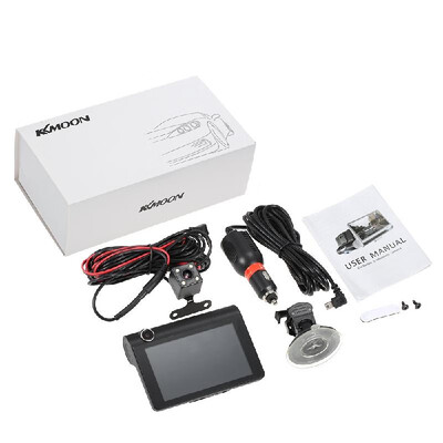 

KKMOON 4" 1080P Three Lens Car DVR Dash Cam Camera Camcorder Night Vision G-sensor Motion Detection Loop Recording