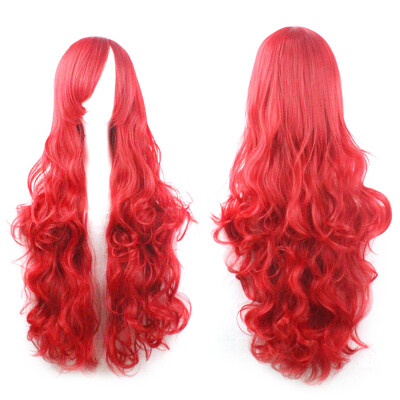 

〖Follure〗Cosplay Costume Wigs Women Long Curl Wavy Red Halloween Party Anime Hair