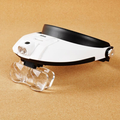 

2LED Head-Mounted Illuminating Magnifier Loupe Head Wearing 11 Magnifications