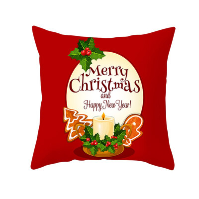 

Gobestart New Christmas Pillow Case Red Cushion Cover Xmas Home Decoration Covers