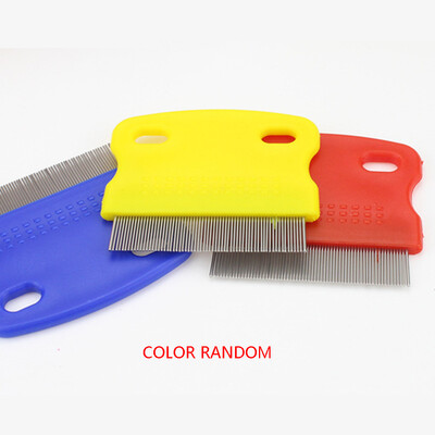 

Pet Cat Dog Toothed Flea Comb Remover Grooming Cleaning Comb Stainless Steel Brush Color Random