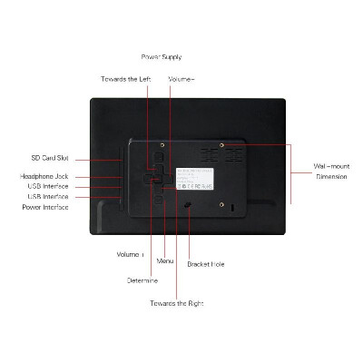 

Andoer 10 Inch Digital Picture Photo Frame IPS Full-View Screen Eletronic Photo Album High Resolution 12808001610 Clock Calen