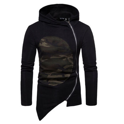 

Men Slim Fit Athletic Gym Muscle Hoodies T-shirt Tops Hooded Long Sleeve Blouse