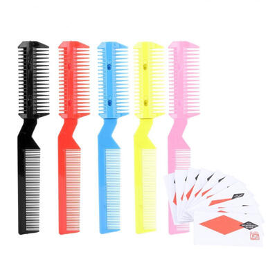 

Greensen 5Pcs Professional Hair Thinning Shaper Razor Cutting Comb Salon Hair Styling Trimmer