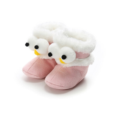 

Fashion Winter Baby Boots Soft Plush Ball Booties for Infant girls Anti Slip Snow Boot keep Warm Cute Crib shoes 0-18M