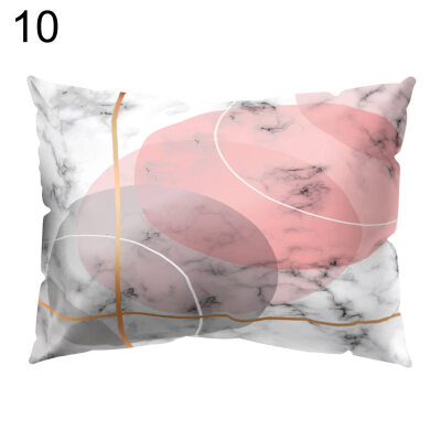 

Marble Grain Geometric Print Pillow Case Sofa Waist Throw Cushion Cover Decor