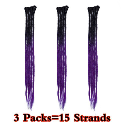 

Dreadlock Extension Ombre For Hip-Hop Synthetic Heat Resistant Crochet Braiding Hair Handmade Extension Twist Braiding For Women