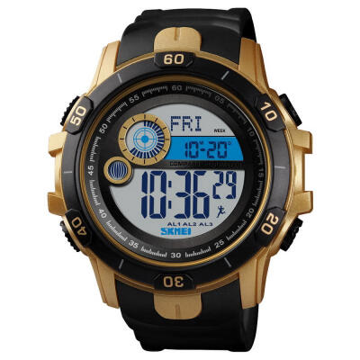 

SKMEI Mens Digital Sports Watch Waterproof Outdoor Military Wristwatch With LED Backlight Calories Mileage Calculators