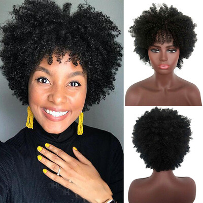

〖Follure〗Womens Fashion Wig Black Synthetic Hairshort Wigs hair Wave Wig