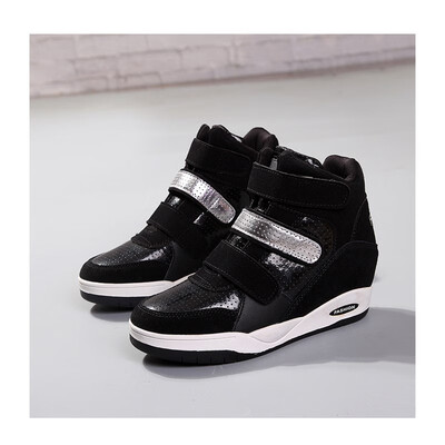 

2018 fashion high-top womens shoes increased autumn shoes Korean flat-bottom high waist shoes womens sports shoes womens autumn
