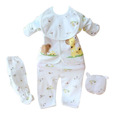 

5 Pcs Newborn Baby 100 Cotton Shirt&Pants Suits Infant Clothes Outfits 0-3M