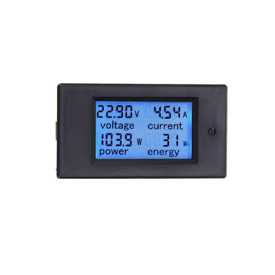 

100A DC LCD Panel Digital Power Watt Meter Monitor Voltage KWh Voltmeter Ammeter