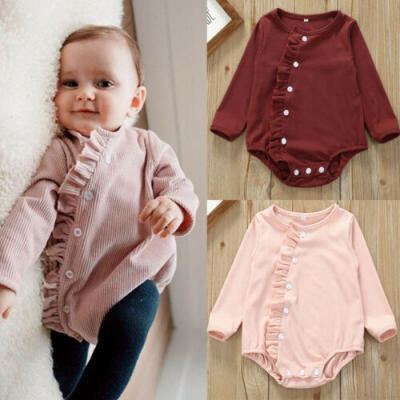 

US Newborn Kids Baby Girl Winter Casual Clothes Romper Jumpsuit Bodysuit Outfits