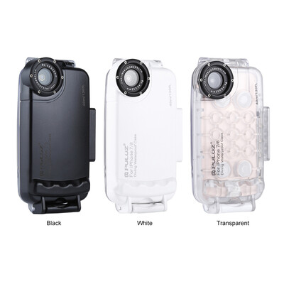 

PULUZ for iPhone X &  40m130ft Waterproof Diving Housing Case for Surfing Swimming Photo Video Taking Underwater Cover White