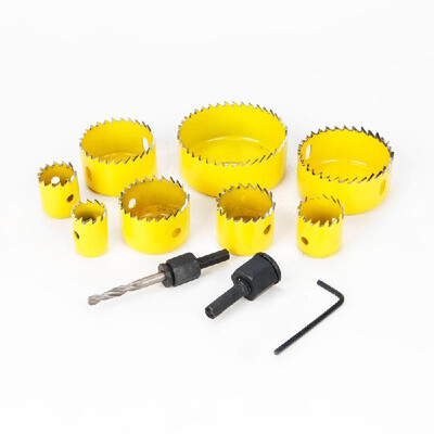 

8PCS13PCS Down Lights Holes Cutters Opener Saw Holesaw Kit Set Drill Bit Hole Saw Power Tool Metal Holes Drilling Kit with Mandre