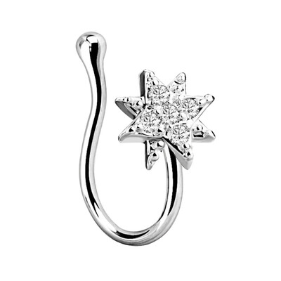 

Colorful Nostril Stainless Nose Hoop Ring Clip Stainless Steel Rose Gold Nose Clip Nose Ring Piercing Body Jewelry
