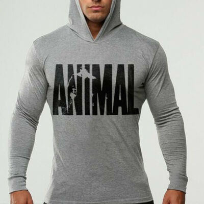 

Men Gym Thin Hoodie Long Sleeve Hoodies Sweatshirt Casual T-Shirt Fitness Tops