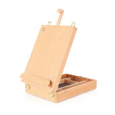 

Ktaxon 14" x 10" Table Top Easel Portable Beech Wood French Style Design Sketch Box Easel with Divided Compartment for Kids