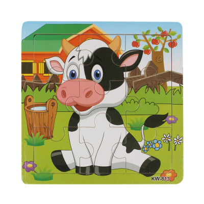 

〖Follure〗Wooden Dairy Cow Jigsaw Toys For Kids Education And Learning Puzzles Toys