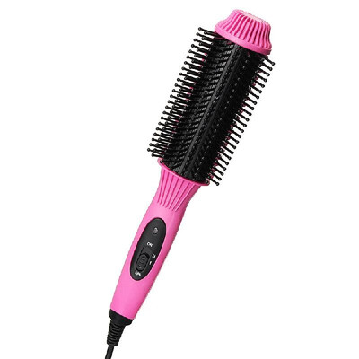 

Quick Heat Curl Straighten Electric Hair Brush Comb Ceramic DIY Salon Hair Styling Tool