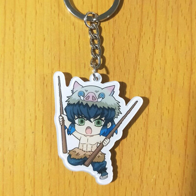 

Fat Bear Anime Demon Slayer Kimetsu no Yaiba rubber Keychain Key Ring Race Straps