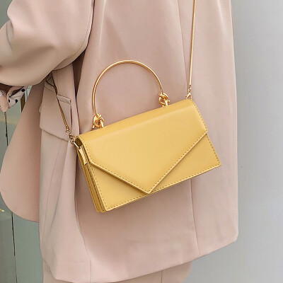 

Senior sense bag female 2019 foreign gas wild girl retro Sen shoulder bag simple chain slung small square bag