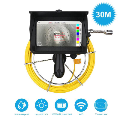 

F9600-30M 7 Inches AHD Handheld Pipeline Camera Pipe Sewer Pipeline Inspection Camera Endoscope Camera 1080P IP68 Waterproof with