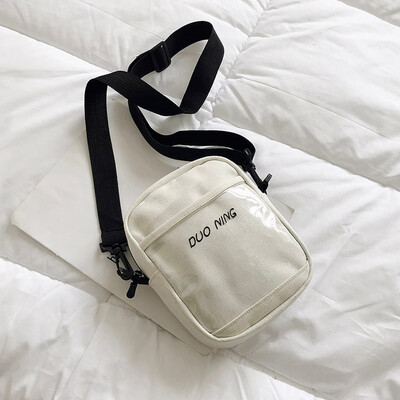 

Tailored Fashion Ladies Trend Transparent Canvas Wild Shoulder Bag Messenger Bag