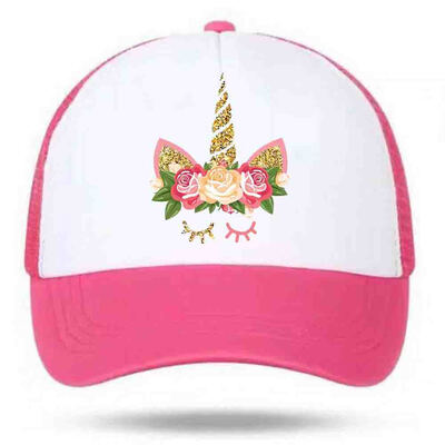 

Cute Unicorns Kids Girls Mesh Cap Trucker Hats Adjustable Baseball Cap