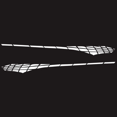 

2Pcs Racing Car Motorcycle Body Sticker Square Stripe Styling Decal Waist Line